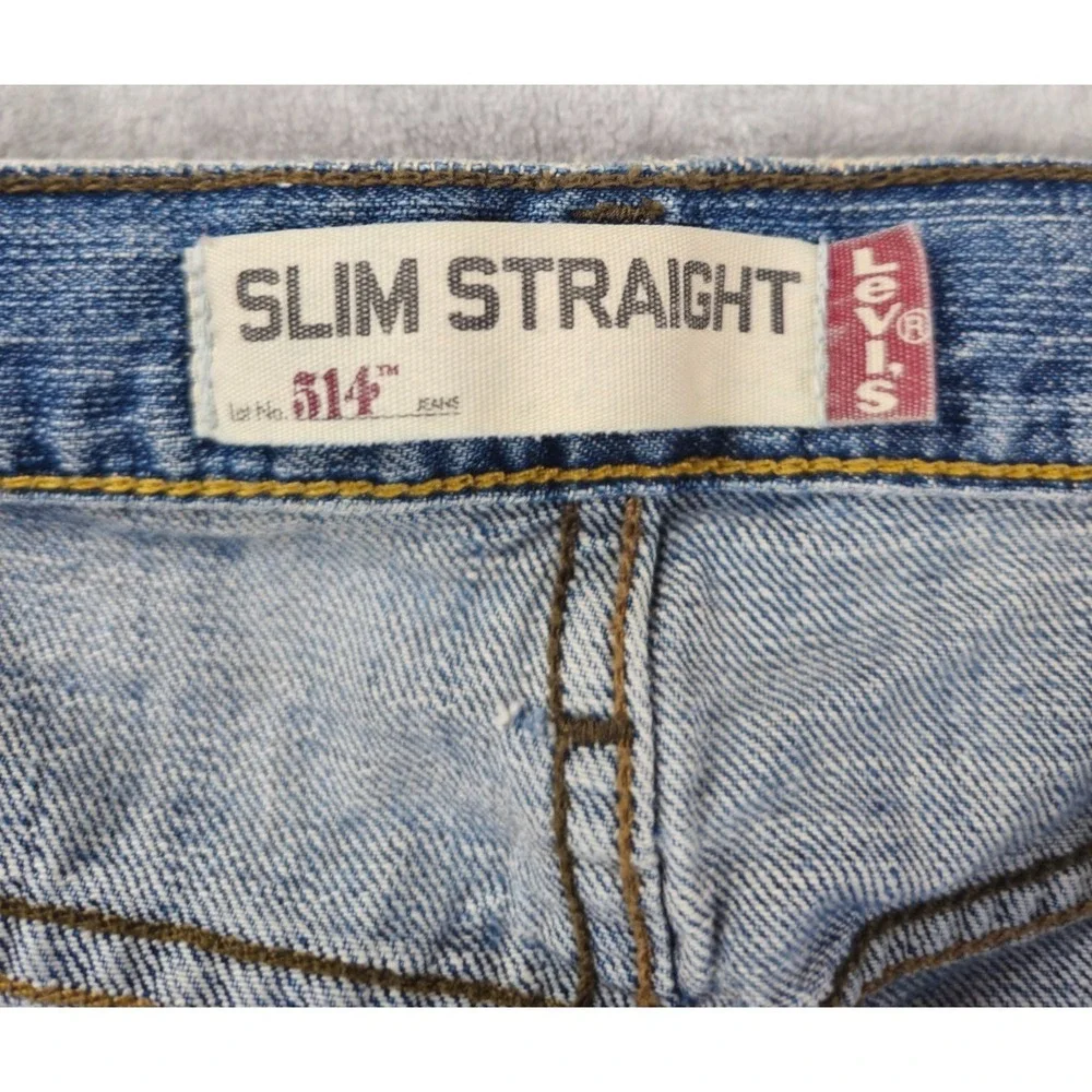 Vintage Levis 514 Slim Straight Blue Jeans Mens Size 38x32 Slim Straight Bootcut